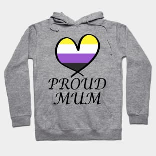 Proud Mum LGBT Gay Pride Month Nonbinary Flag Hoodie